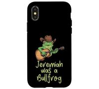 Frog Guitar Jeremiah Was Bullfrog Funny Diciendo Hombres, Mujeres Niños Carcasa para iPhone X/XS