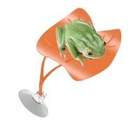 Frog Habitat Basking Decor - Realistic Natural Environment | Suction ABS Terrarium Accessory 11x11.5x6.5cm 60g | For Gecko Turtle Hermit Crab Lizard Chameleon Climbing Resting Sleeping, Upgrades Tank