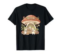 Frog Hat Bakery Cute Cats Mushroom Cottagecore Kawaii Camiseta