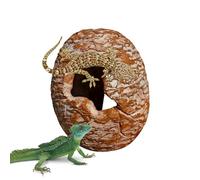 Frog Hotel - Gecko crestado de resina con forma de huevo de dinosaurio, suministros para mascotas para jardín, hogar, dormitorio, esquina, terrario, madriguera, sala de visión, escalada, cría