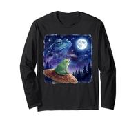 Frog Howling at The Moon Night Sky Animal Art Manga Larga