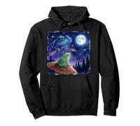 Frog Howling at The Moon Night Sky Animal Art Sudadera con Capucha