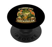 Frog If I Shenan Once I'Ll Shenanigan Divertido Día de San Patricio PopSockets PopGrip Adhesivo