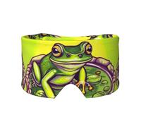Frog in a Pond - Antifaz ajustable para dormir y orejeras, diadema unisex para dormir de lado (26.8 x 4.3 pulgadas), cubierta cómoda para viajes en interiores y exteriores, para yoga