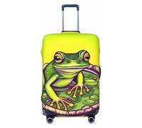 Frog in a Pond - Funda elástica para maleta, protector de equipaje elástico para viajes, resistente a los arañazos, se adapta a la mayoría de maletas, Black, M, bohemio