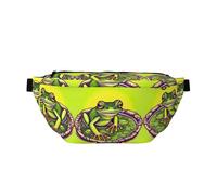Frog in A Pond - Riñonera para correr, soporte para teléfono sin rebote para gimnasio, bolsa cruzada impermeable con correa ajustable