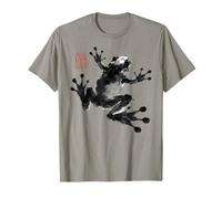 Frog Japanese Ink Wash Traditional Asian Art Camiseta