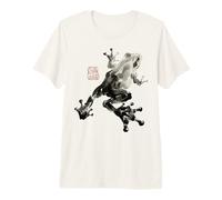 Frog Japanese Ink Wash Traditional Asian Art Camiseta Premium
