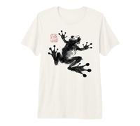 Frog Japanese Ink Wash Traditional Asian Art Camiseta Premium