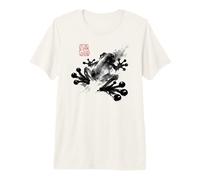 Frog Japanese Ink Wash Traditional Asian Art Camiseta Premium