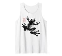 Frog Japanese Ink Wash Traditional Asian Art Camiseta sin Mangas