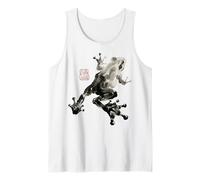 Frog Japanese Ink Wash Traditional Asian Art Camiseta sin Mangas