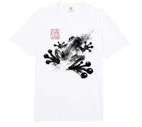Frog Japanese Ink Wash Traditional Asian Art Comfort Colors Adult Heavyweight T-Shirt