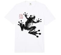 Frog Japanese Ink Wash Traditional Asian Art Comfort Colors Adult Heavyweight T-Shirt