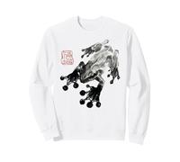 Frog Japanese Ink Wash Traditional Asian Art Sudadera
