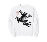 Frog Japanese Ink Wash Traditional Asian Art Sudadera