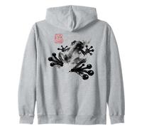 Frog Japanese Ink Wash Traditional Asian Art Sudadera con Capucha