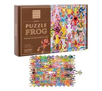 Frog Jigsaw Puzzles - Wooden Educational Fun Frog Toys | Animal Art Puzzle,for Recognition Parent-Child Interaction Preschool Classroom Early Childhood Travel Home Yard Patio