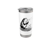 Frog Lovers Soplando Diente De León Naturaleza Cottagecore Gráfico Vaso térmico de acero inoxidable de doble pared