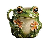 Frog Mug - Resin Cute Funny Novelty Teacup, Decorative Coffee Mug for Outdoor Camping Hiking | Fun Frog Cup for Adventure Fishing Picnic Campfire | Drinkware for Home Party Game Tea Whiskey