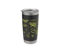 Frog Mushroom Moth Vintage Biology Goblincore Aesthetic Vaso térmico de acero inoxidable de doble pared
