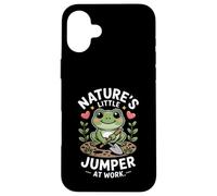 Frog Natures Little Jumper En El Trabajo Carcasa para iPhone 16 Plus