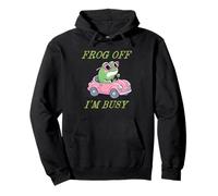 Frog Off - Estoy Ocupado - Rana - Anfibio - Amante Divertido de la Rana Sudadera con Capucha