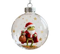 Frog Ornaments - Christmas Ornaments, 2D Acrylic Festive Animal Decor |Characterful Frog Enhanced Ornament Design Christmas Decorations For Bedroom Living Room Door Wall Window