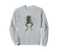 Frog Peeking Water Ripples Minimalist Nature Pond Wildlife Sudadera