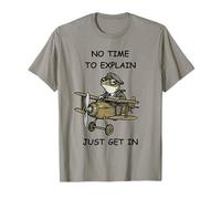 Frog Pilot Cartoon No Time For Explain Just Come Camiseta