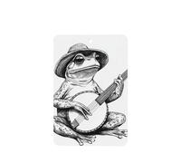 Frog Playing The Banjo Line Art - Ambientadores para coche, 4 unidades, tarjetas perfumadas colgantes, tarjetas perfumadas para coche, tabletas de aromaterapia