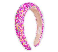 FROG SAC Diadema acolchada para niñas, diademas acolchadas para niños, bandas anchas y hinchadas para el cabello para niños pequeños, accesorios para el cabello de confeti para niñas, bandas gruesas y