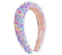 FROG SAC Diadema acolchada para niñas, diademas acolchadas para niños, bandas anchas y hinchadas para el cabello para niños pequeños, accesorios para el cabello de confeti para niñas, bandas gruesas y