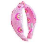FROG SAC Diadema de nudo para niñas, diademas anudadas con lentejuelas arcoíris para niños, bandas brillantes para el cabello para niñas pequeñas, accesorios para el cabello rosa