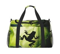 Frog Shadow On The Leaf - Bolsa de viaje compacta resistente al agua para deportes, gimnasio y fin de semana para hombres y mujeres