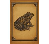 Frog Specimen Notebook - Volume 1: Lined Journal with Aged Paper Cover and Vintage Frog Illustration - 6x9 Cream Paper