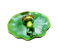 Frog Statue Garden - Whimsical Resin Animal Ornament, Handcrafted Weatherproof Yard Sculpture, Decorative Amphibious Figurine Accent | Detailed Artistic Outdoor Display Collectible, Charming Nature