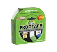 Frog Tape Cinta adhesiva verde para pintores multisuperficie, pintura y decoración de interiores para líneas afiladas y sin sangrado de pintura, 36 mm x 55 m