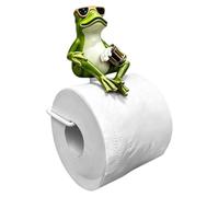 Frog Tissue Dispenser Resin Animal Holder Wall Mounted Toilet Roll | Decorative Tissue Dispenser 13×13cm, For Bathroom, Kitchen, Laundry Room, Farmhouse, Home, Office, Dorm