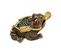 Frog Toad Tea Pet - Cobre 2.36x1.18 pulgadas, Estatua de patas de sapo | Decoración de bandeja de té, té de cobre antiguo Ornamento Animal para mascotas para el hogar, oficina, sala de tés