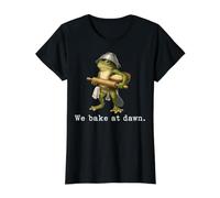 Frog We Bake At Dawn Funny Saying Quote Funny Camiseta gráfica económica, Mujer, Negro, S