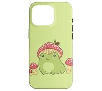 Frog with Mushroom Hat and Snail, Cottagecore Aesthetic Carcasa para iPhone 16 Pro