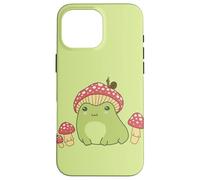 Frog with Mushroom Hat and Snail, Cottagecore Aesthetic Carcasa para iPhone 16 Pro MAX