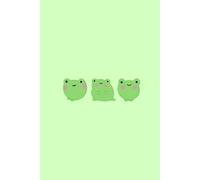 Frog Your Memory Notebook | 6x9 in | 82 Pages | Aesthetic Green Frogs | Matte | Lined Notebook | With Frog Footer Easter Eggs