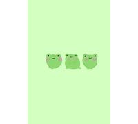 Frog Your Memory Notebook | 6x9 in | 82 Pages | Aesthetic Green Frogs | Matte | Lined Notebook | With Frog Footer Easter Eggs