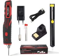 FrogBro Kit de soldador de batería de 11W LD006A-Pro con 2 puntas de soldadura de repuesto, 1 bomba de desoldadura y cable tipo C + adaptador UE, Herramientas de soldadura profesionales y seguras