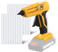 FrogBro Pistola de pegamento caliente inalámbrica para batería Makita 20 V | Precalentamiento rápido, a prueba de goteo, con 20 barras de pegamento de tamaño completo. (baterías no incluidas)