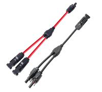 Frogetu 1 Pares Cable Solar Distribuidor de 6 mm² y,Distribuidor de Derivación Fotovoltaica,Conectores Solares,Cable Fotovoltaico MMF y FFM,Para Panel Solar Fotovoltaico