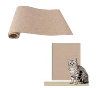 Frogetu 1 Pezzi Tappetino Antigraffio Autoadesivo, 200 cm x 40 cm, Tappetino Tiragraffi per Gatti Autoadesivo,DIY Climbing Cat Scratcher,Proteggi Divano Gatti Graff,per Parete e Angolo (caqui)