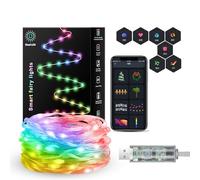 Frogetu 1 x 10 m RGB LED Lichterkette Bluetooth App Control Music Sync USB Fairy Lights IP44 para Navidad Iluminación Exterior Jardín Fiesta Decoración